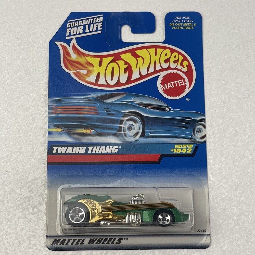 1998 Hot Wheels Twang Thang Green 1042 Green Gold Mattel Wheels